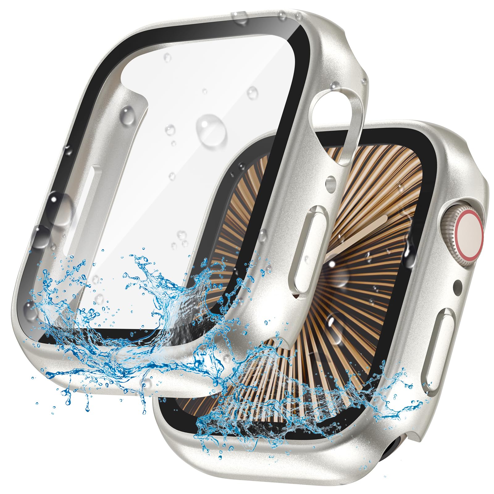 YIJDACASE 2 in 1 Waterproof Case for 45mm Apple Watch Series 9 8 7 | 45mm PC Bumper Face…