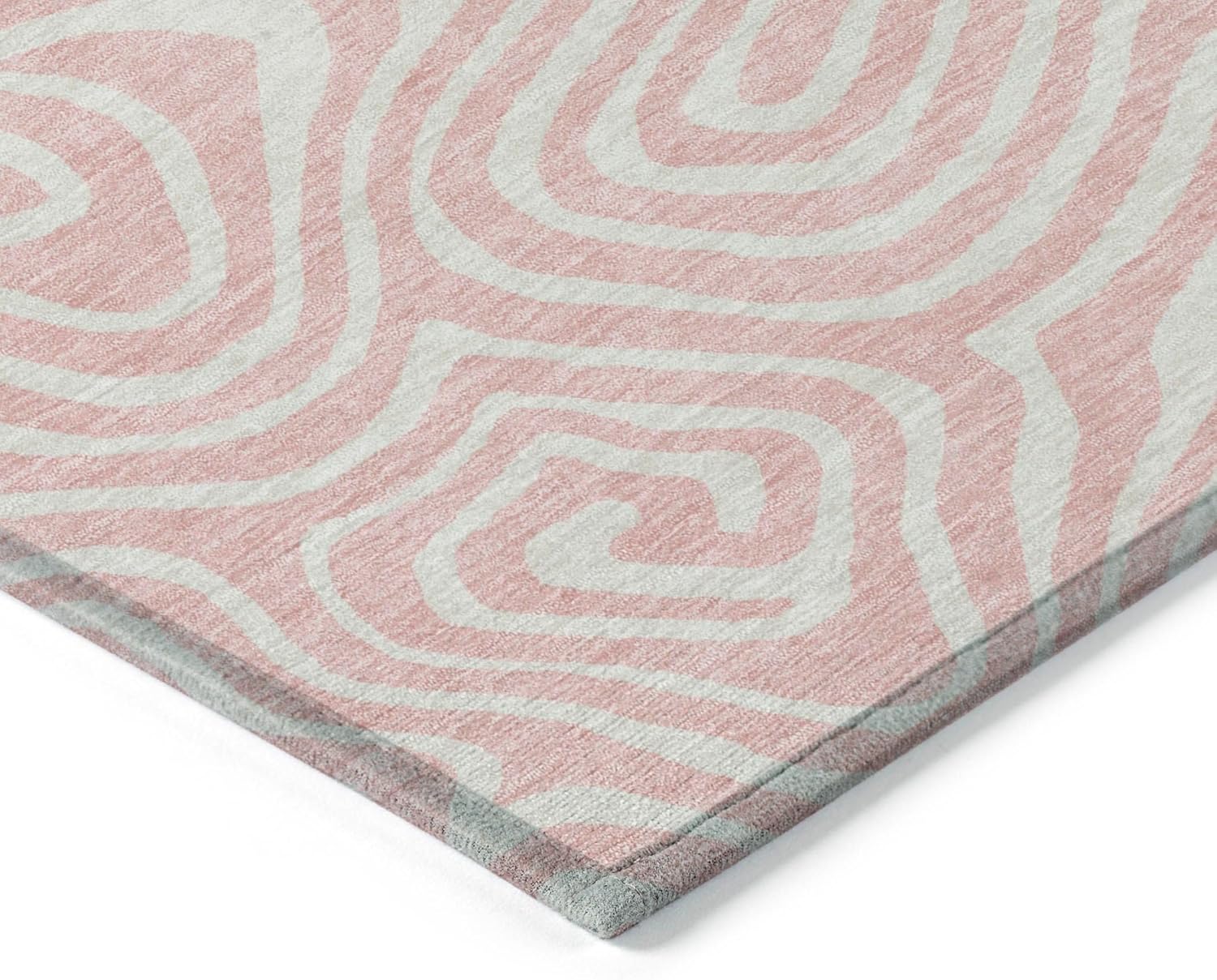 Addison Rugs Chantille ACN1020 Pink 1'8" x 2'6" Indoor Outdoor Area Rug, Easy Clean, Machine Washable, Non Shedding, Bedroom, Entry, Living Room, Dining Room, Kitchen, Patio Rug