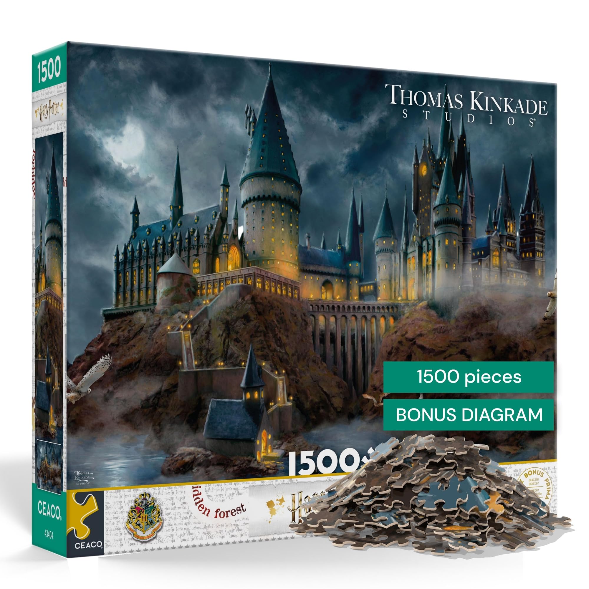 Ceaco - Thomas Kinkade - Harry Potter - Hogwart's Castle - 1500 Piece Jigsaw Puzzle