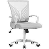 Yaheetech Sedia da Scrivania Ufficio Ergonomica a Rotelle Girevole Reclinabile in