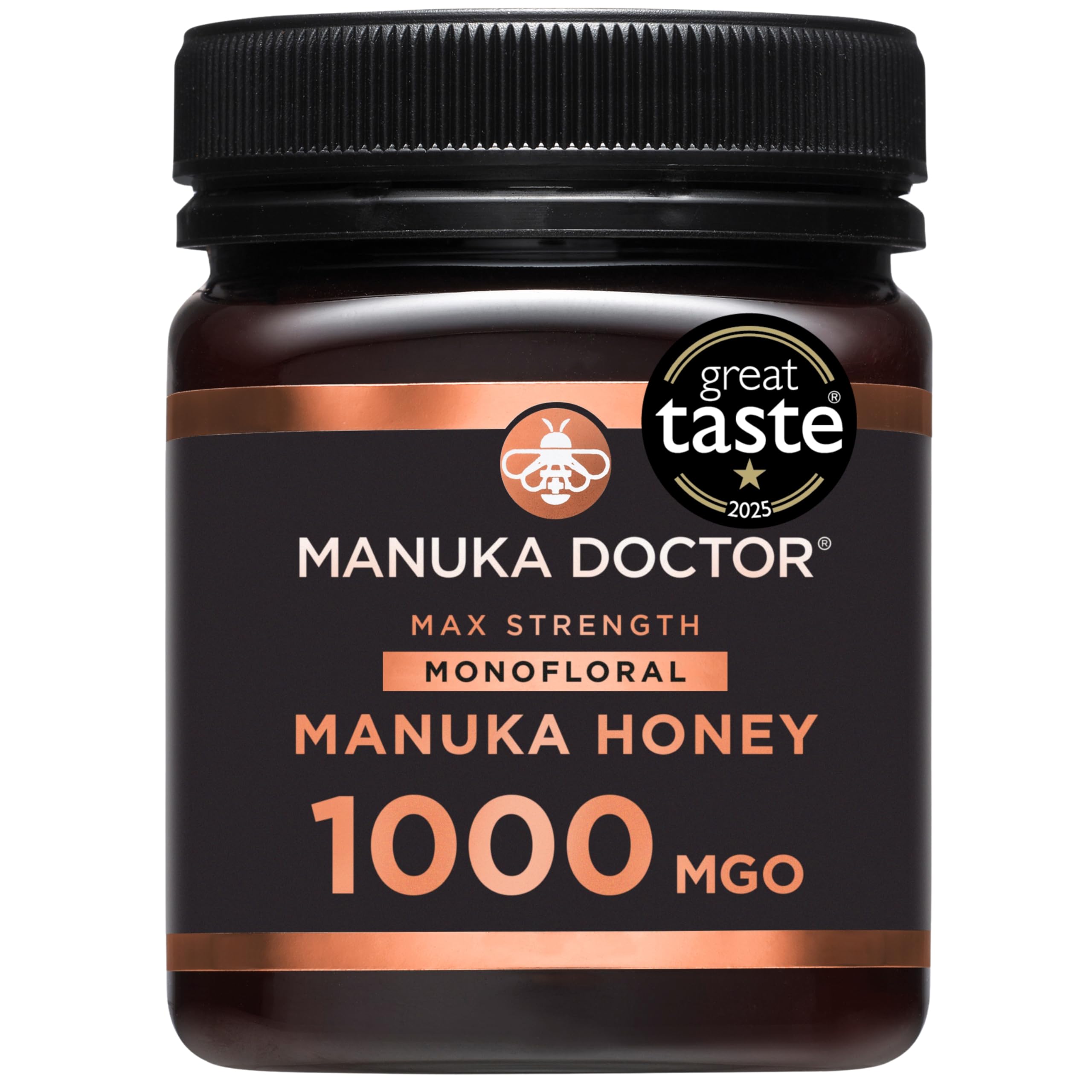 MANUKA DOCTOR | MGO 1000 Manuka Honey Monofloral | 250g | 100% Pure New Zealand Honey | Certified RAW | Non-GMO | Independently Lab Tested | Hive to Home Traceable