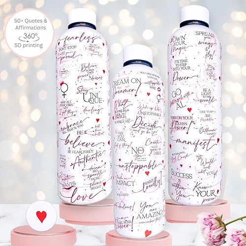 Miniatura 3 de Girl Power 247 Girl Boss - Botella de agua inspiradora de 24 onzas con citas motivacionales, botella de agua de acero inoxidable, regalos de viaje