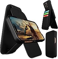 Vista 1 de Dreem Fibonacci Flip 14 Pro Max - Funda tipo cartera para iPhone, piel vegana, desmontable, con protección RFID y compatible con MagSafe, funda