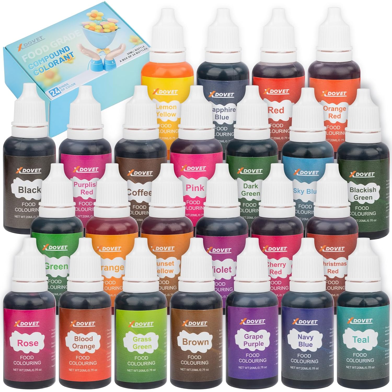 Amazon.com : Airbrush Food Coloring from Xdovet: 24 Colors Edible