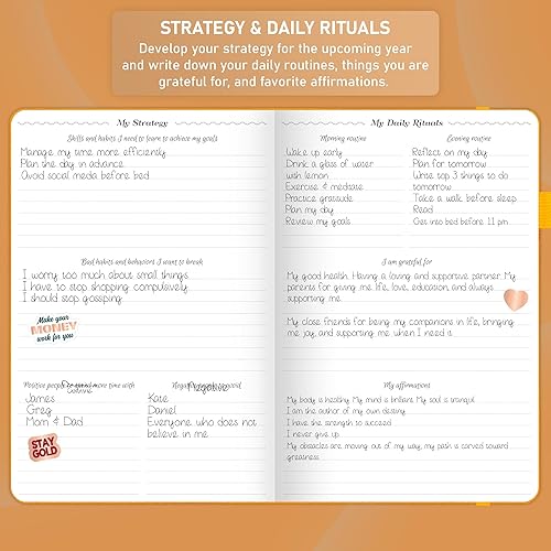 Miniatura 5 de GoGirl Agenda semanal  Planificador de trabajo y vida por hora con ranuras de tiempo  Organizador vertical para productividad diaria, A5 (amarillo