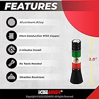 Vista 20 de ICBEAMER 3 inch / 76 mm MINI Mexican Mexico Flag Automotive Antenna with Internal Copper Coil Universal Fit AM/FM Radio Antenna Replacement