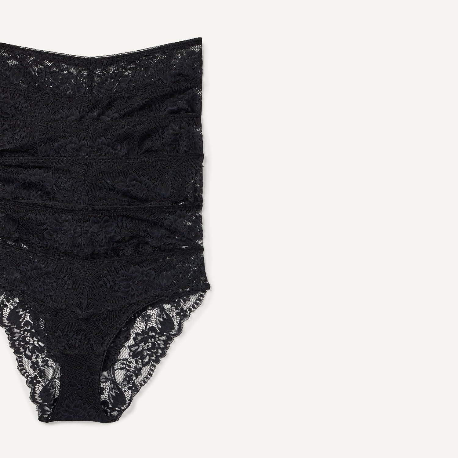 Amazon Essentials Women's Stretch Galloon Lace Bikini Panty, Pack of 6 - Image 2