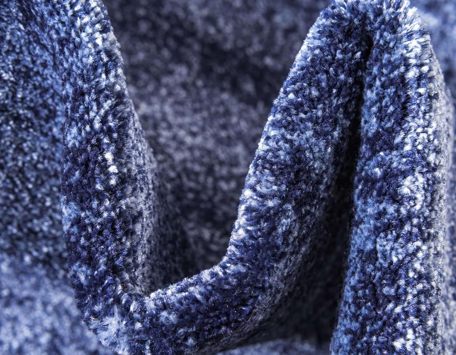 Unique Loom Del Mar Collection Area Rug - Lucille (2'x 6' 1" Runner, Navy Blue/ Ivory)