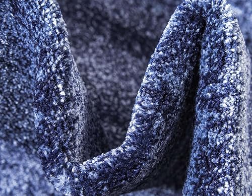 Miniatura 7 de Unique Loom Del Mar Collection - Alfombra de área Lucille (2 pies x 6 pies 1 pulgada, azul marinomarfil)