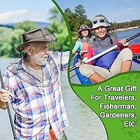 Vista 5 de HESTYA Paquete de 4 mosquiteros de malla para cabeza, cara, cuello, mosquitera, capucha de insectos y mosquitos, red que no se ve con bolsas