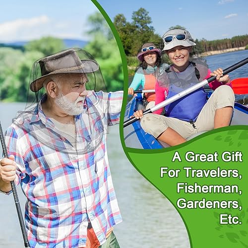 Miniatura 5 de Paquete de 4 mosquiteras de malla para la cabeza, red de protección de cabeza para exteriores, senderismo, campamento, escalada, caminata, para