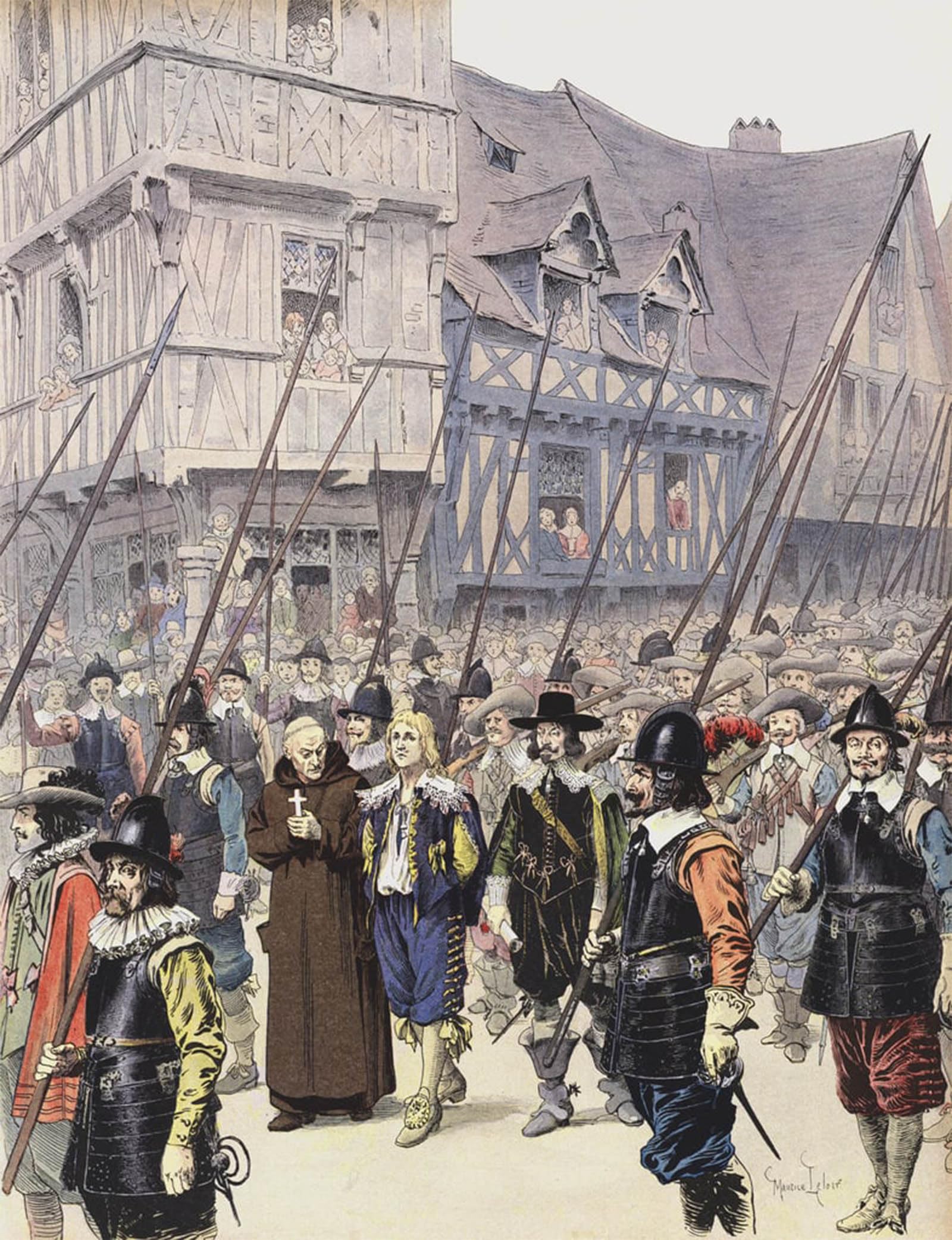 ARTXLXXBN Famous Painting Art Wall Decor Abstract Art Picture Chalais Having Conspired Against Richelieu Is Led to His Execution in Nantes by Maurice Leloir Animal Pictures for Home Decor 60x90cm