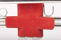 Vista 27 de Protector de válvula de trompeta XL Protección de cuero genuino Cubierta de válvula de trompeta Envoltura de válvula (negro)