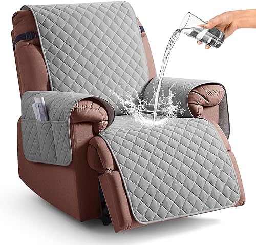 Miniatura 11 de KinCam Funda 100% impermeable para silla reclinable, fundas de sofá reclinable para mascotas, perros, funda de sofá reclinable, protector de muebles