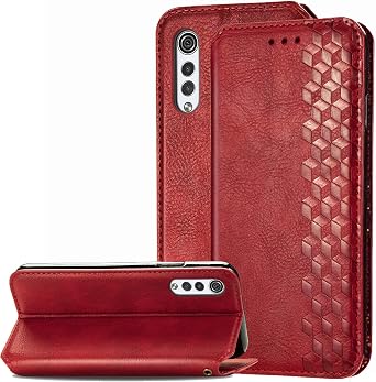 ZYZX LG Velvet 5G Wallet Phone Case with Card Holder Stand DX Red