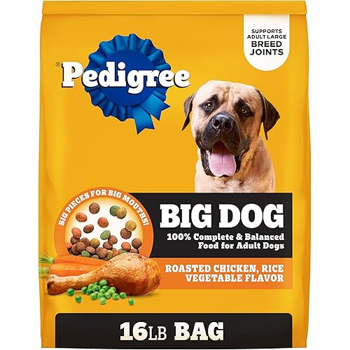 Pedigree Large Breed Dry Dog Food, Roasted Chicken, Rice and Vegetable Flavor, 16 lb. Bag