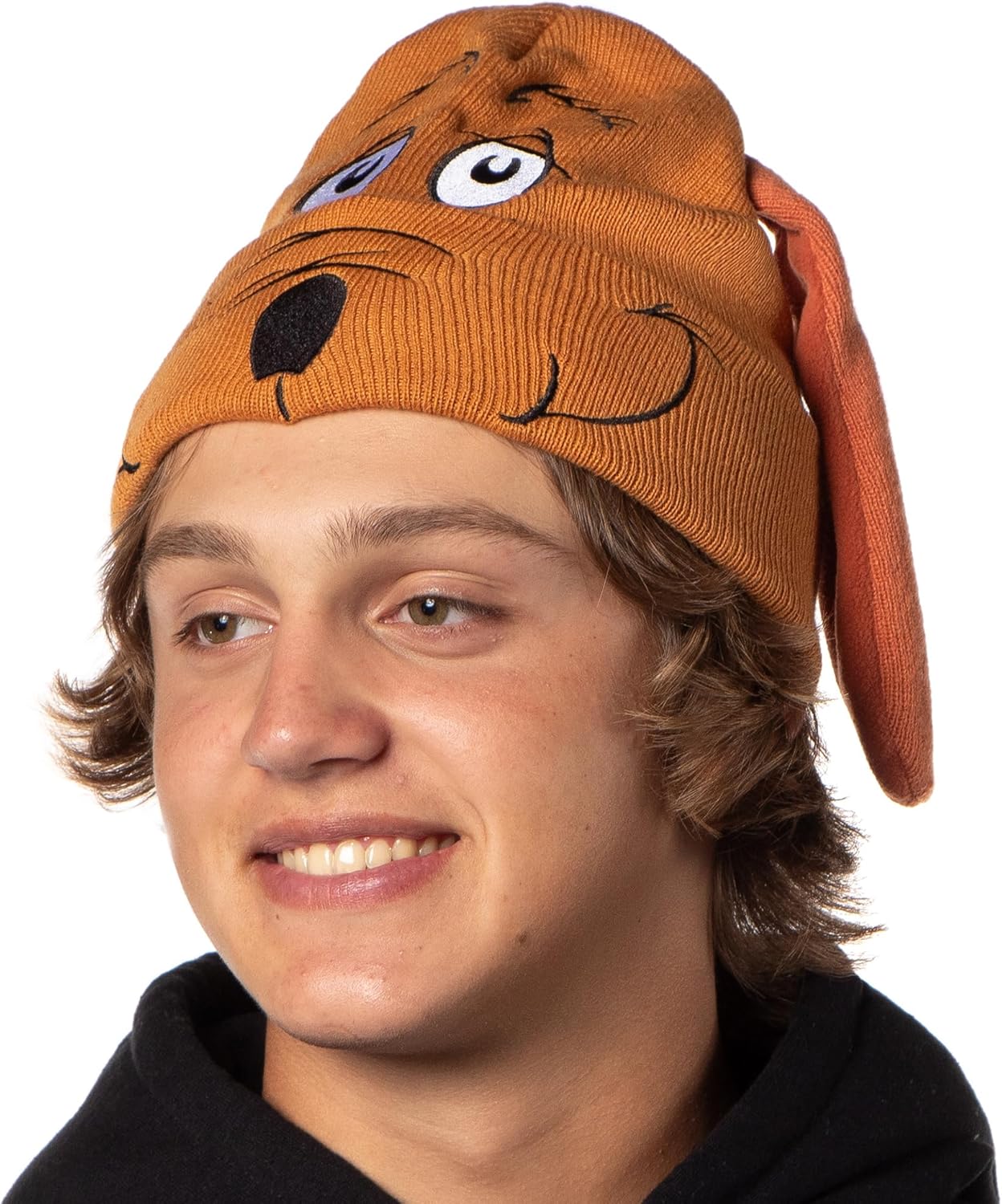 Dr. Seuss The Grinch Max Beanie Embroidered Max Face Design with Felt 3D Floppy Ears Adult Novelty Cuffed Beanie Hat - Image 6