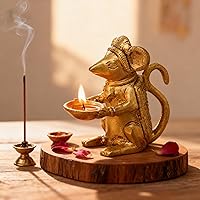 Vista 7 de GURU JEE™ Latón Diya Deepak para Puja Aarti Regalos Mechas de aceite Ghee Lámparas Deepam Deep Mandir