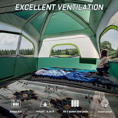 Miniatura 4 de Tiendas de campaña SUV para acampar para 6 personas, impermeable, tienda de campaña familiar con accesorio para portón trasero para SUV, Jeep,