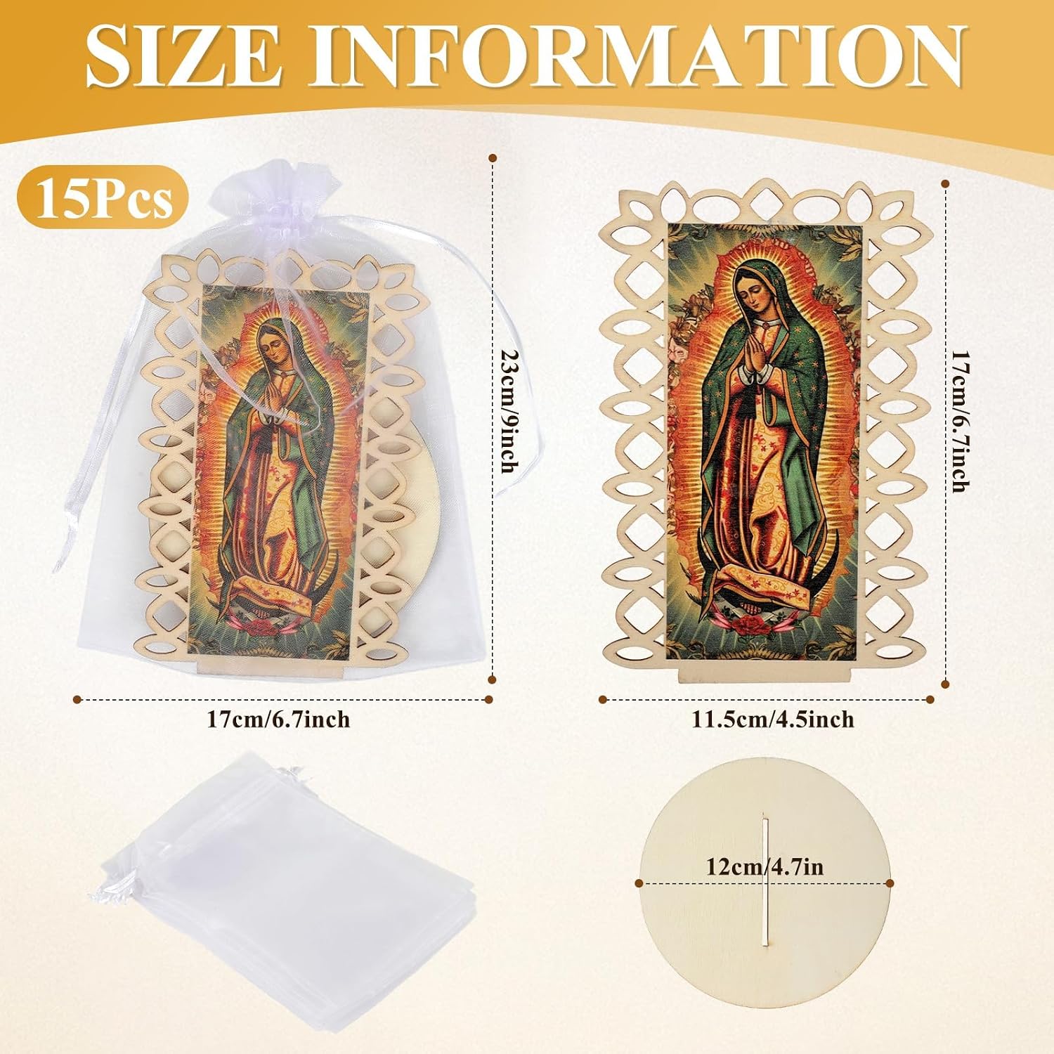 Our Lady of Guadalupe Wooden Statues Virgen De Guadalupe Picture Frames - Authentic Craftsmanship & Materials