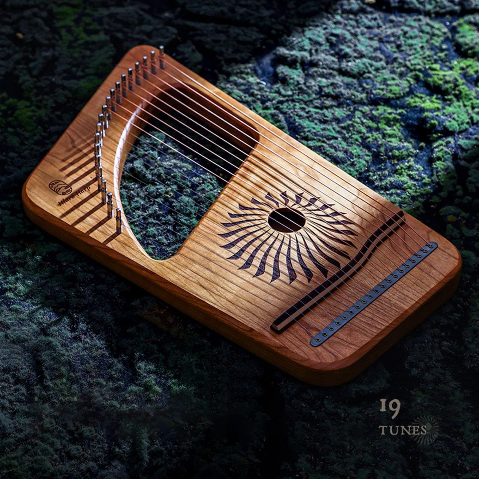 Harfe 19 Saiten Traditionell Leicht Zu Lernen Lyre Tragbar Massivholz Musikalisch Instrument Für Anfänger Instrumentenliebhaber