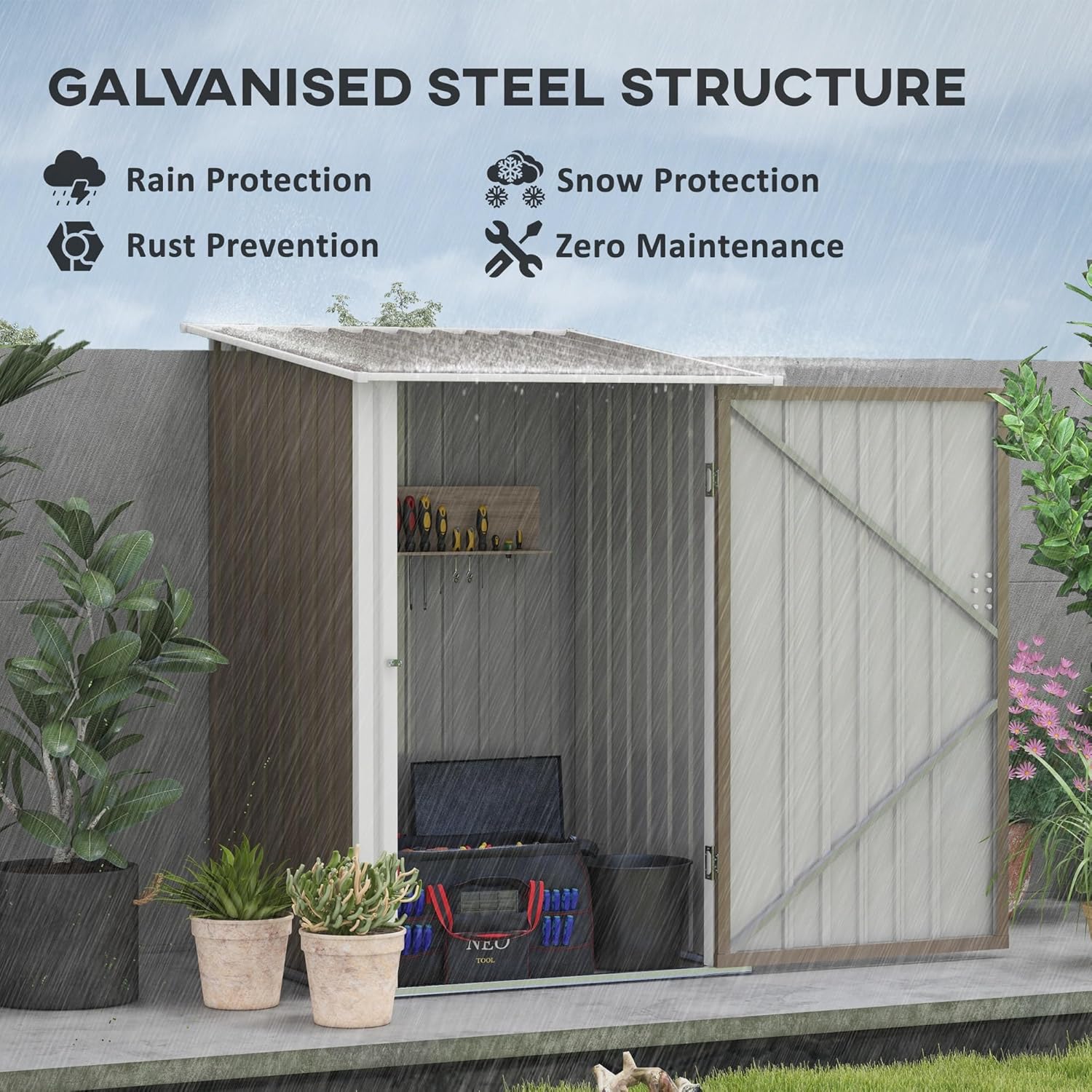 Lean-to Garden Storage Shed