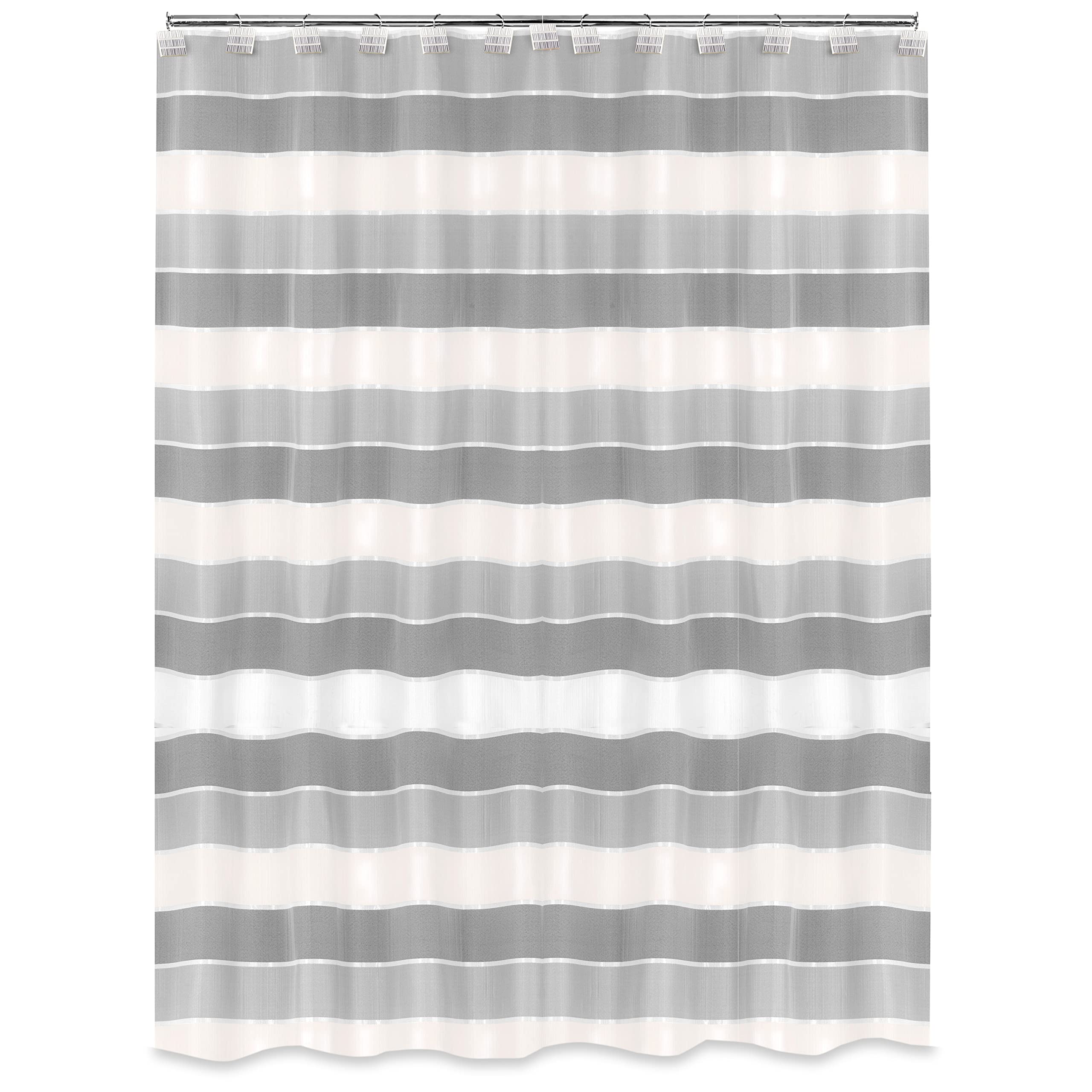 Popular Bath Modern LINE, Shower Curtain, Grey