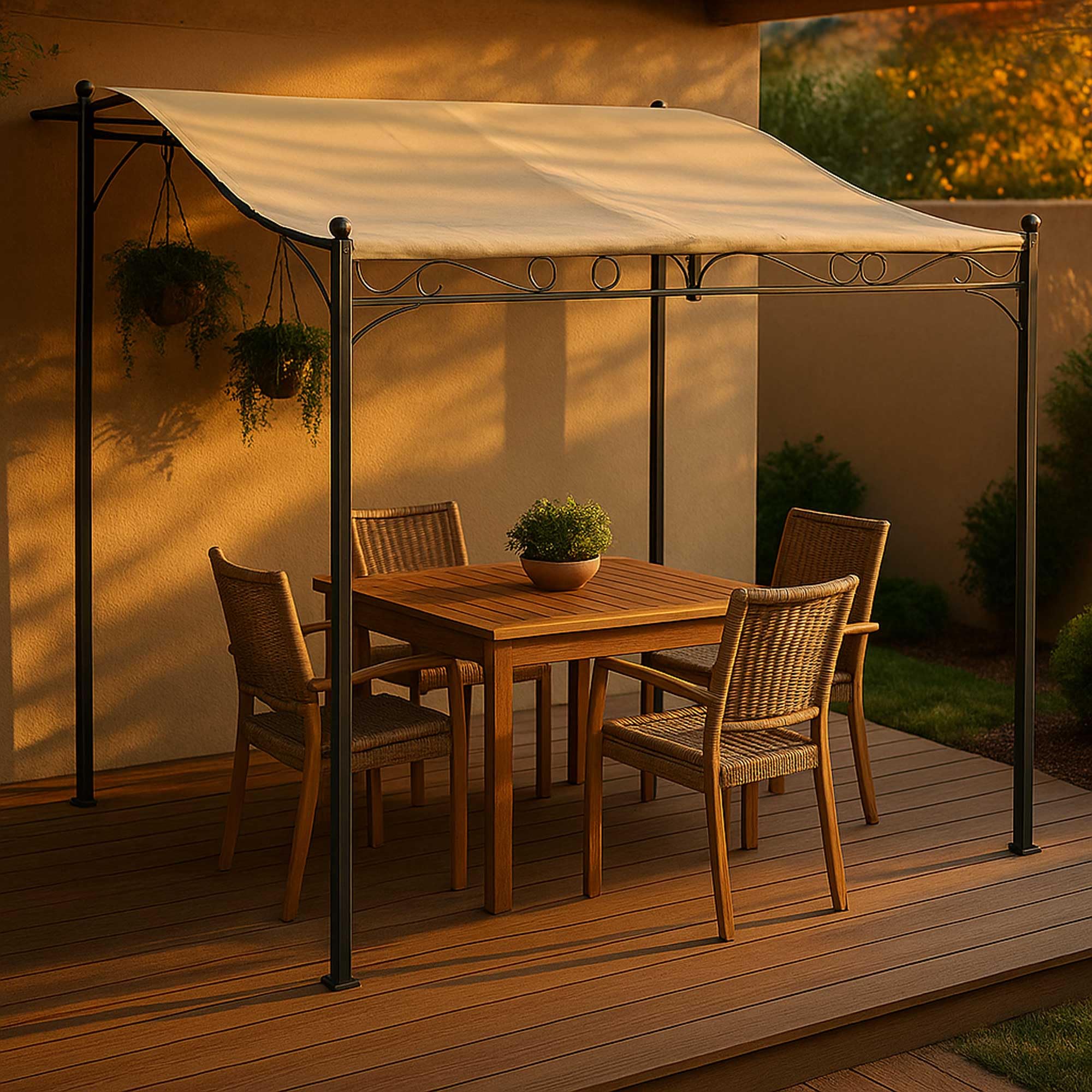 WERKA PRO Pergola en Acier époxy 3 x 2,5 m, Gris