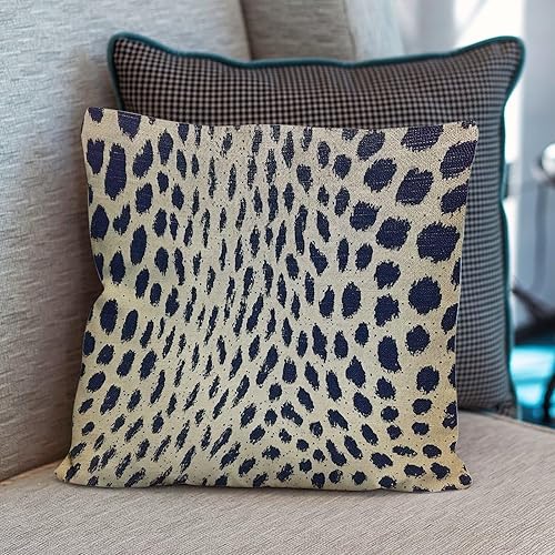 Miniatura 4 de COVOME Fundas de almohada de antílope con estampado de animales negros y marrones para exteriores, impermeables, con manchas negras, 24 x 24