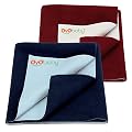 OYO BABY Extra Absorbent Waterproof Baby Dry Sheet Small Size (70x50cm) – Pack of 2 – Quick Dry Sheet for Bed Protector,
