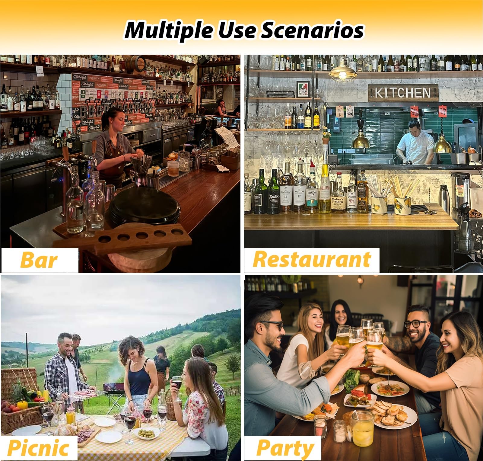 Spillatore Birra Distributore di Bevande in Plastica con Ghiaccio e Rubinetto, Distributore Portatile Mimosa Tower, Torre per Birra Giraffa, Distributore di Bevande Miste(3 L)