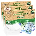 HOMERHYME Laundry Detergent Sheets, Fresh Linen Scent 360 Loads (180 Sheets), Bulk Plastic Free Laundry Detergent Strips Liquidless Eco Hypoallergenic Laundry Sheets for Travel, Dorm, Home, Apartment