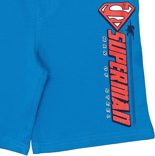 Miniatura 6 de DC Comics Liga de la Justicia Batman Superman The Flash French Terry - Pantalones cortos (3 unidades)