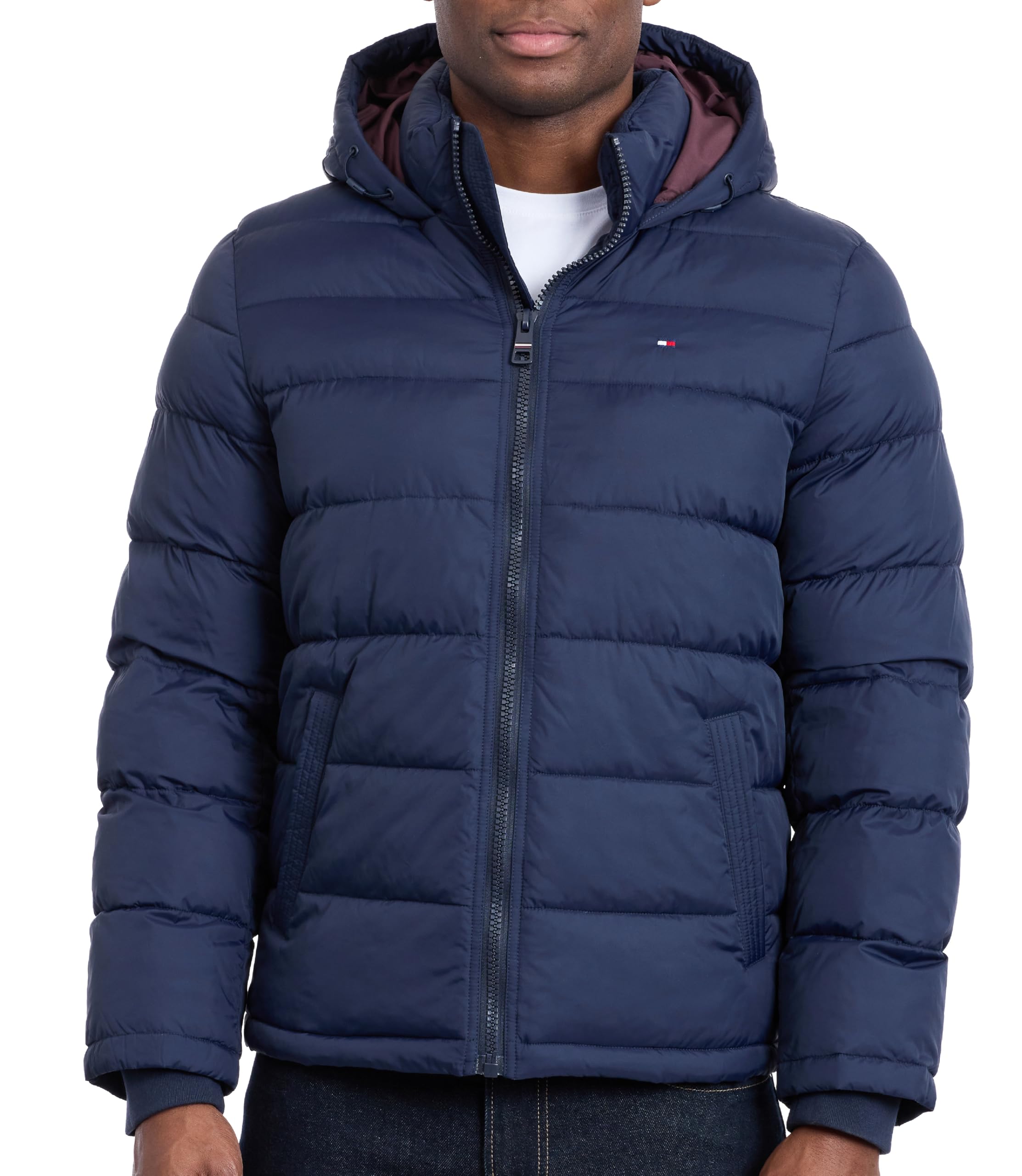 Men's Down Alternative Hooded Puffer Jacket (Standard and Big & Tall)