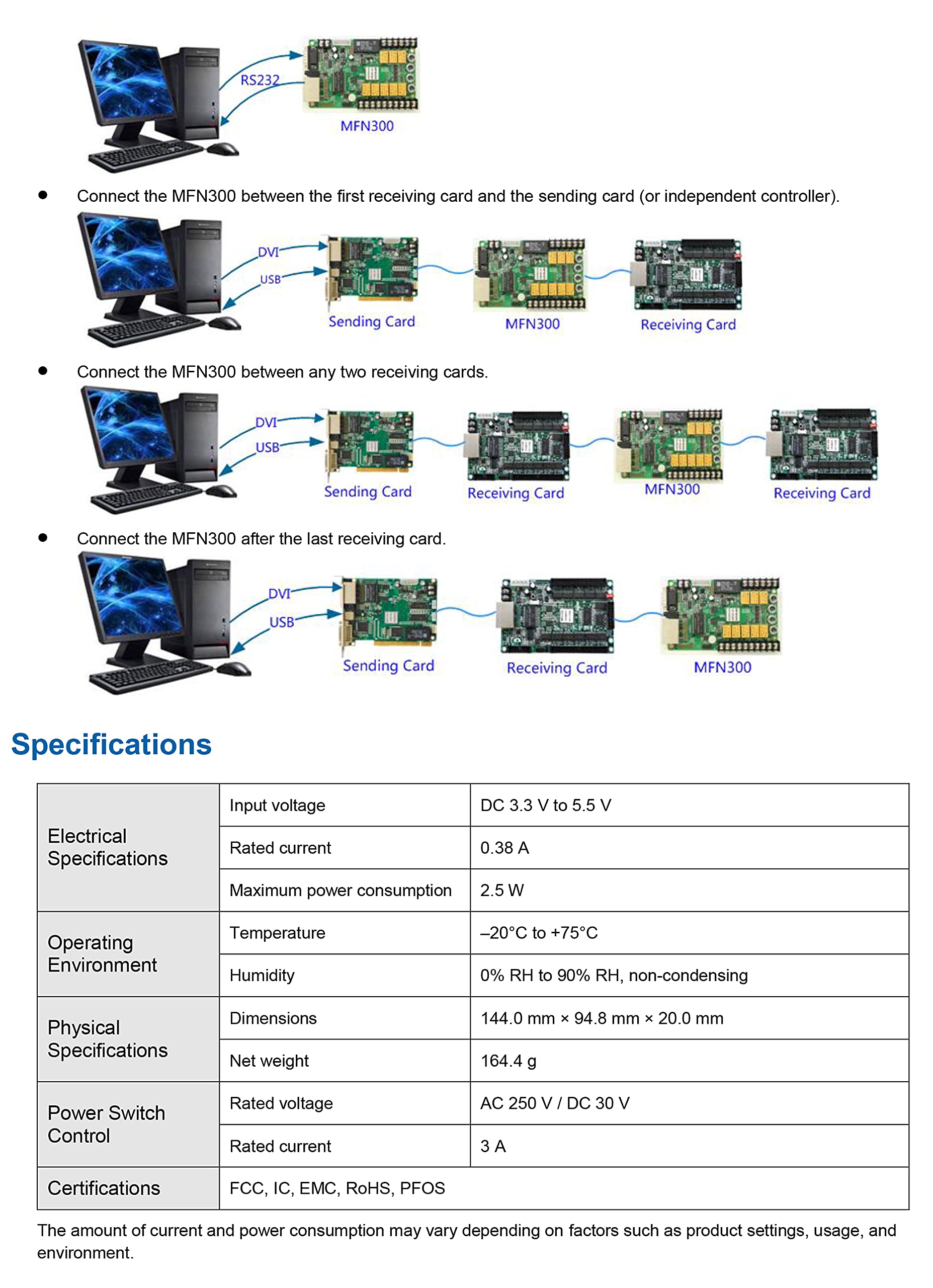 Miglior prezzo NovaStar multifunzione scheda MFN300