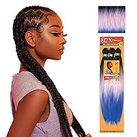 Vista 11 de Sensationnel X-Pression - Trenzas prestiradas, 3 unidades, 58 pulgadas, paquete de 1 unidad, 1B