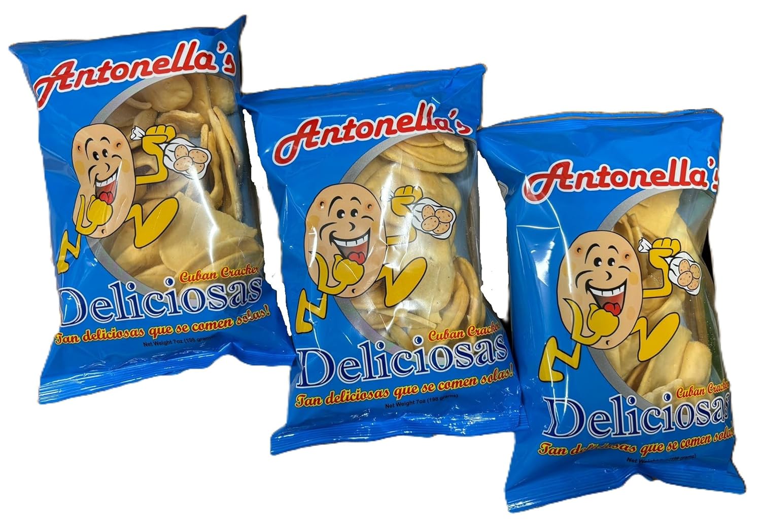 Antonella's Crackers Cuban Galletas Cubanas 7 oz (226 gr) 3 Pack