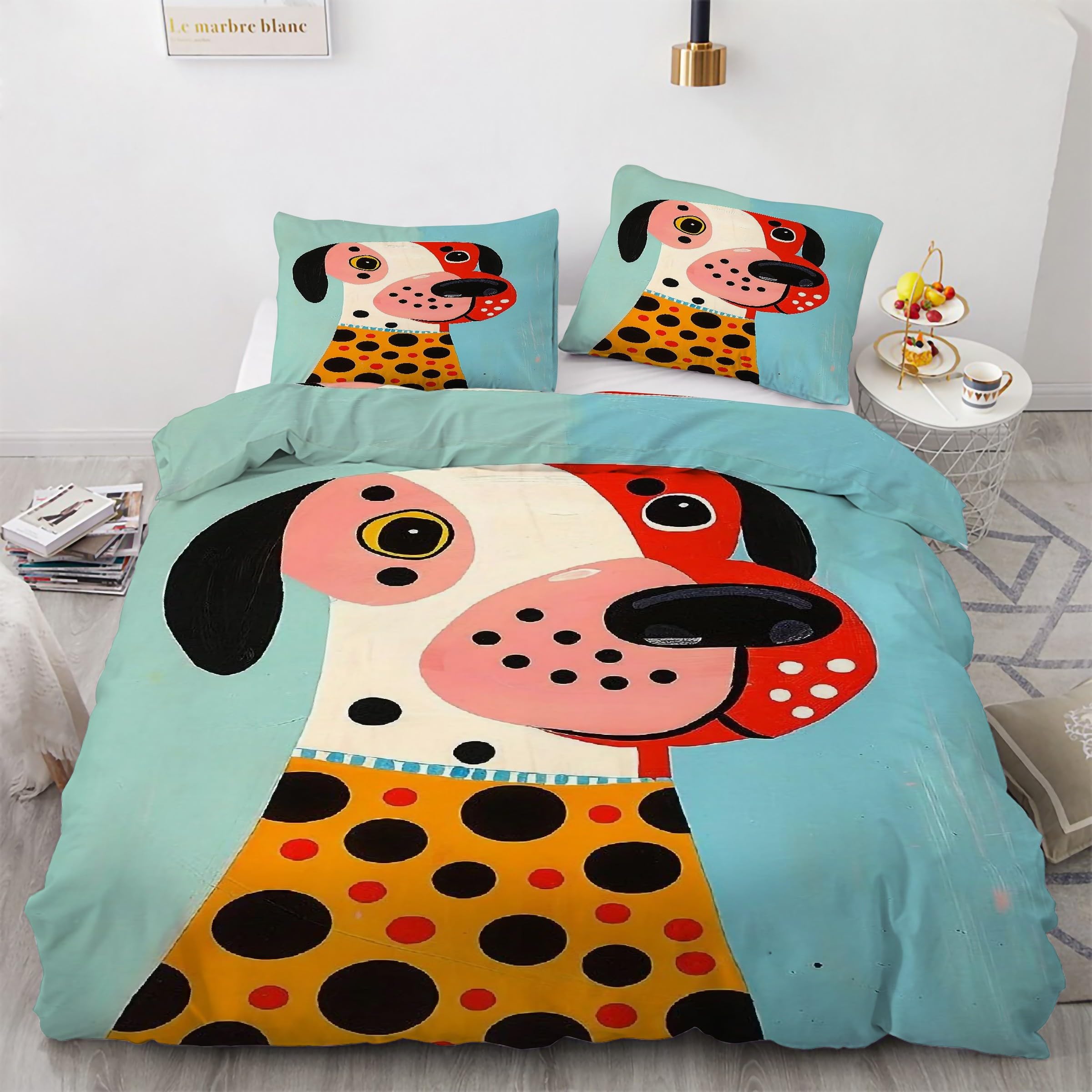 Housse de couette 220x240 motif chien pour simplifier l'entretien du lit