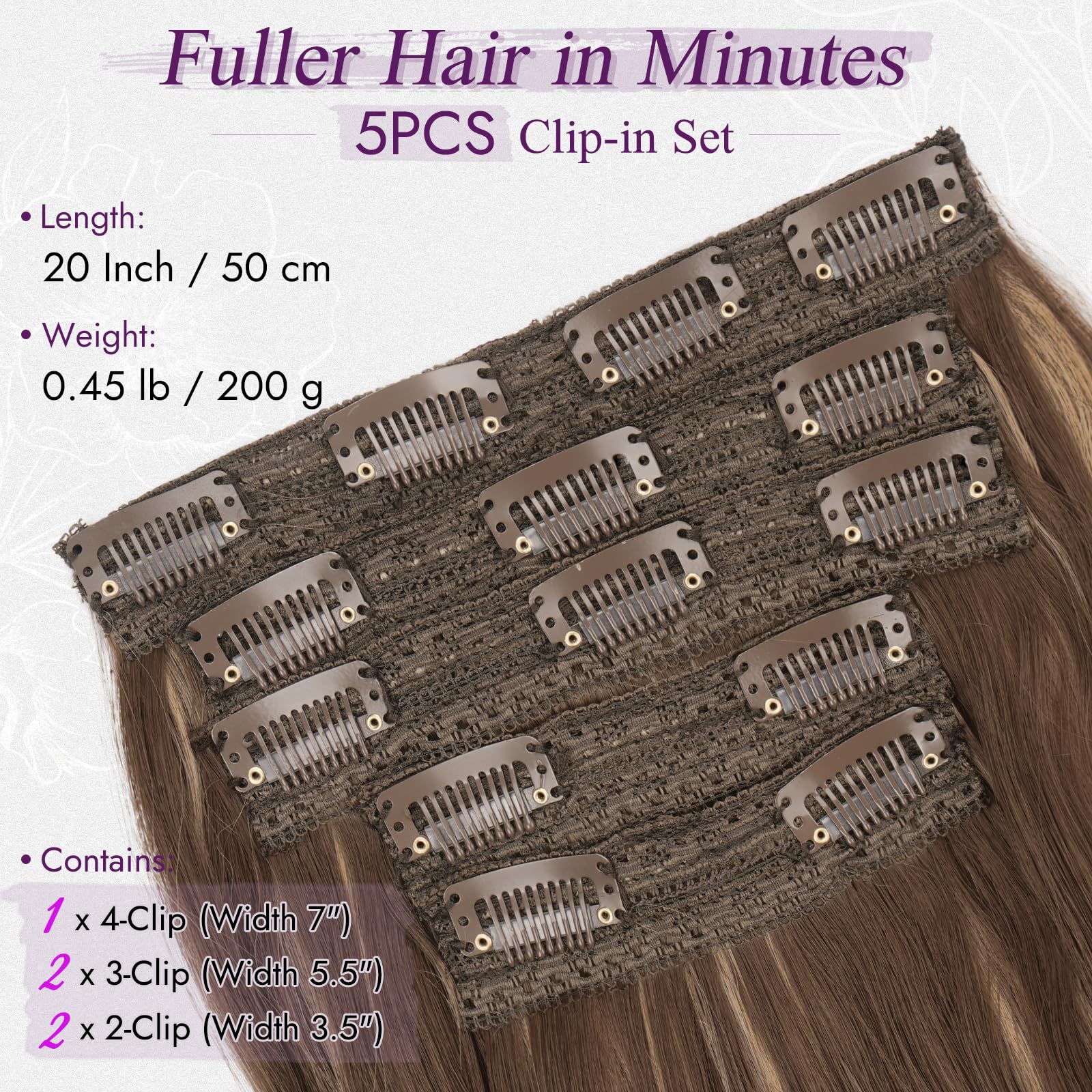 BARSDAR Highlight Clip in Hair Extensions - Image 2