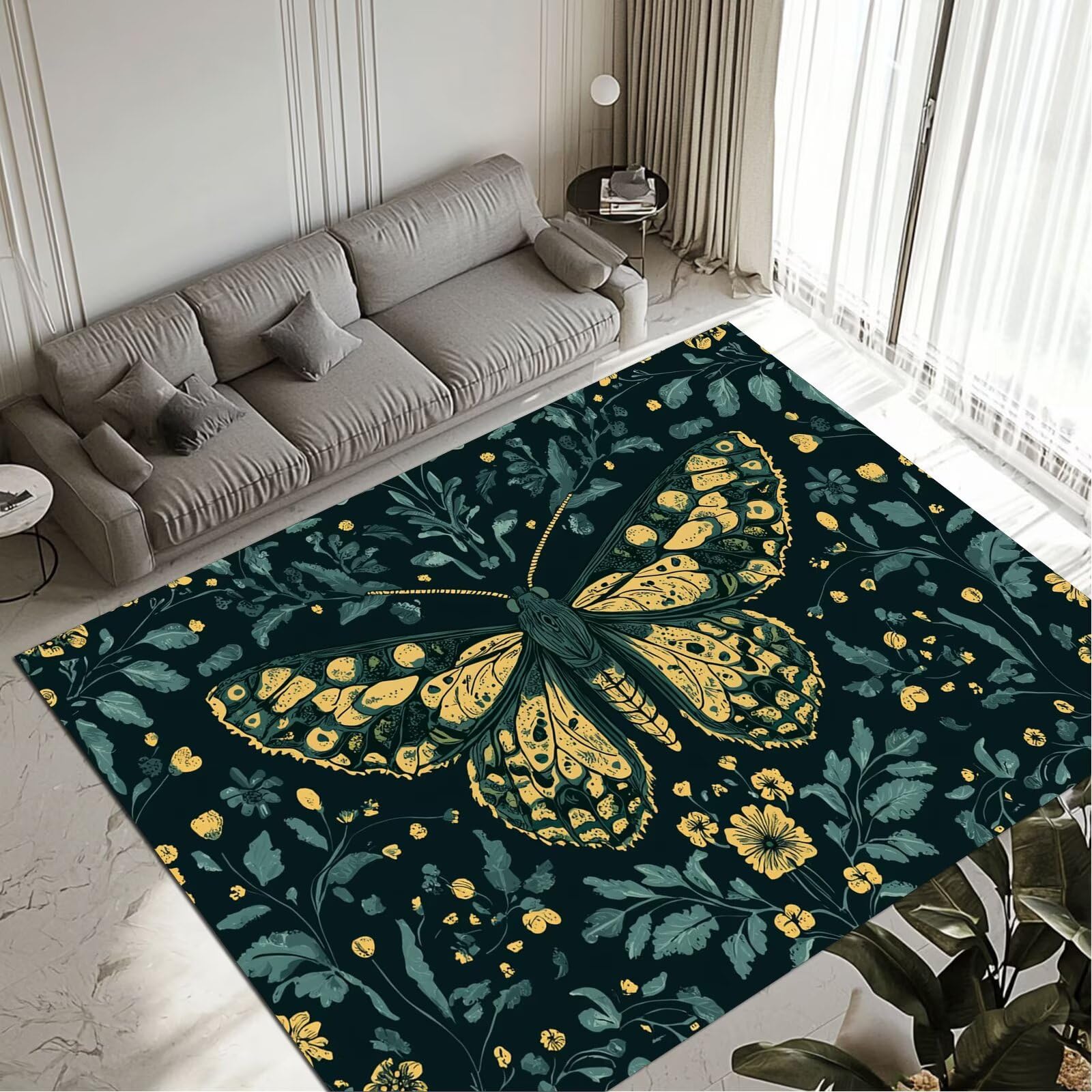 Tapis Leaves lavable et antidérapant : la solution contre les sols glissants