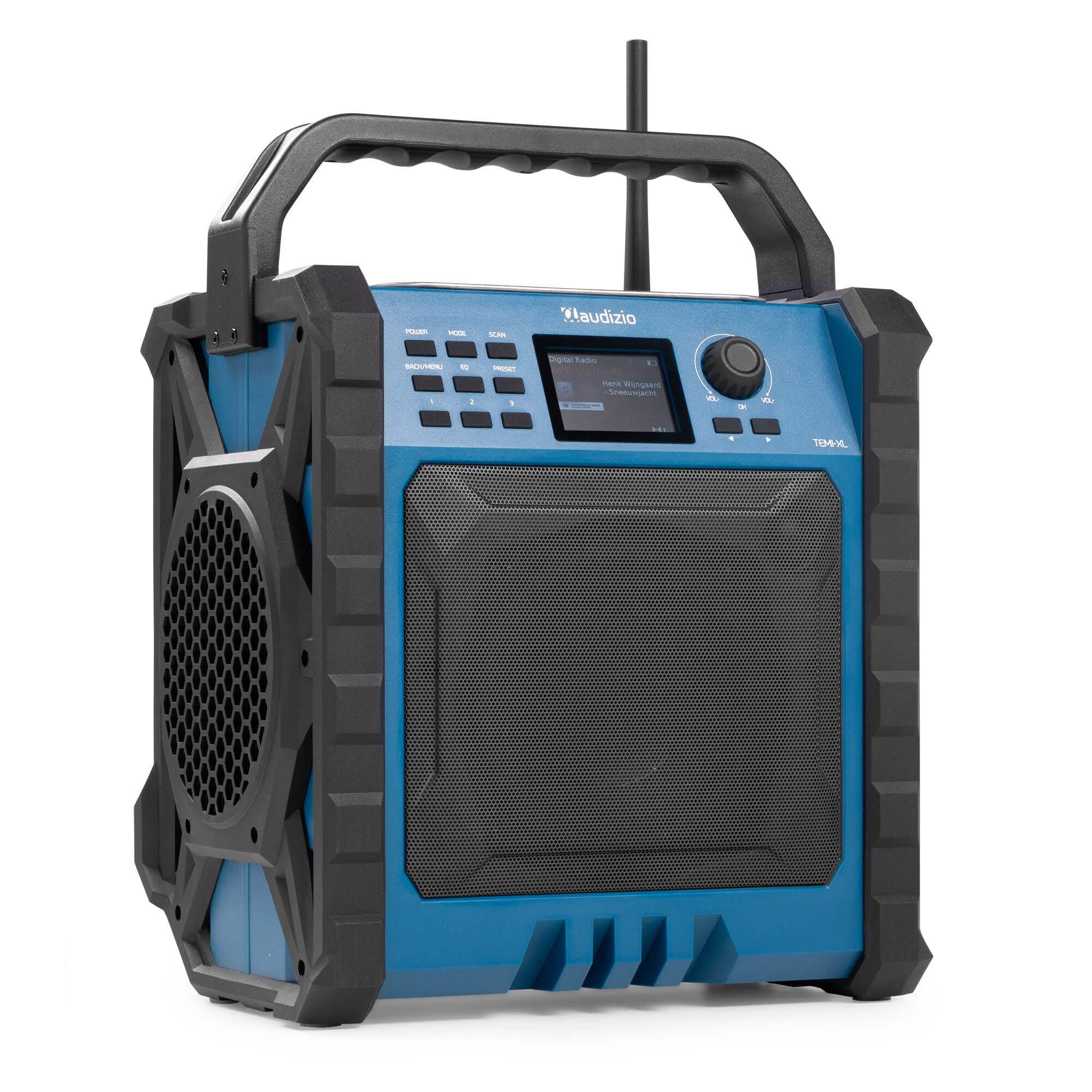 Audizio TEMI - Radio Dab+/FM, Bluetooth, 200 W, finitura blu, batteria esterna