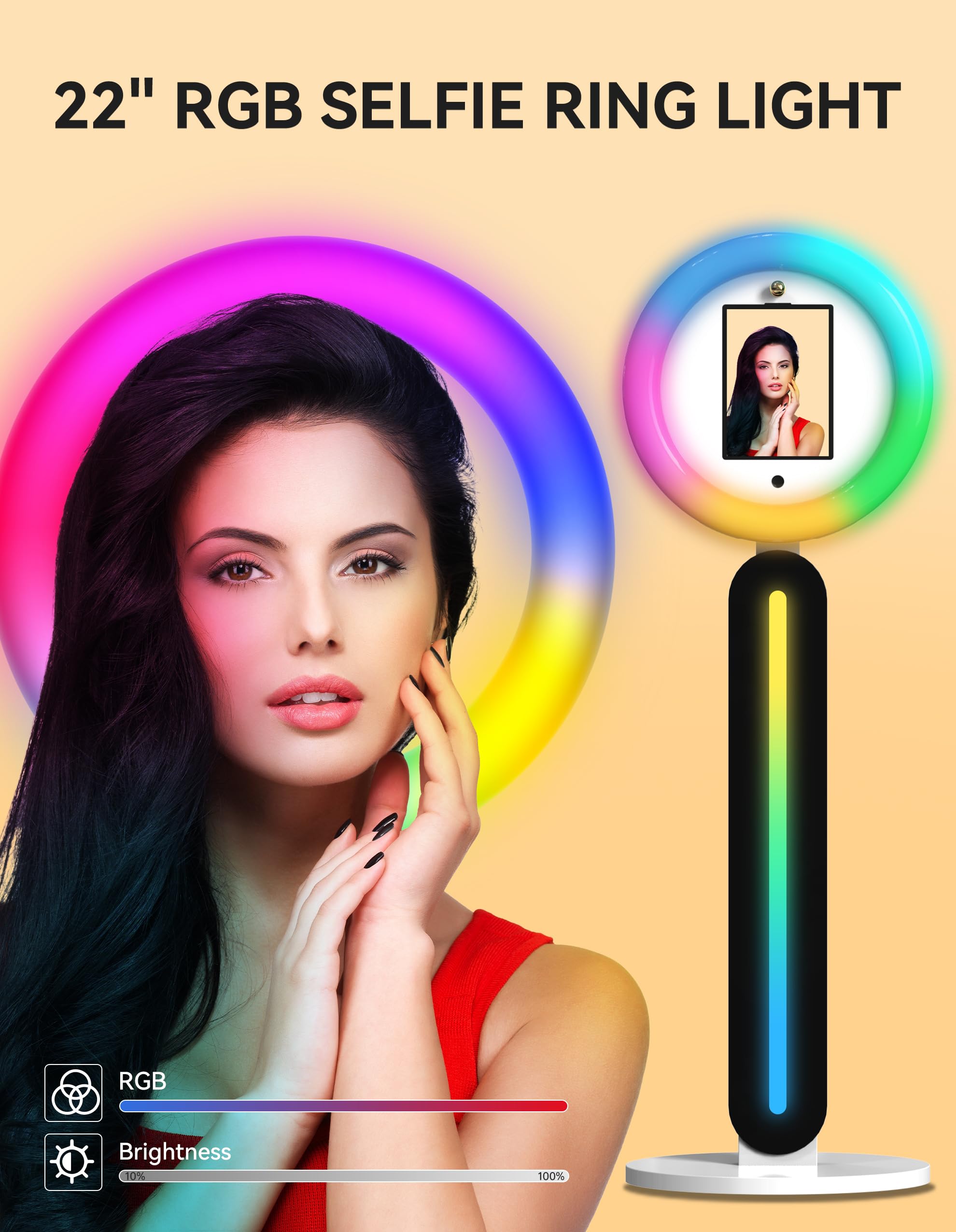 Photo Booth Machine Compatible with Any Ipad Light Box Music Sync Metal Selfie Photobooth with Software/APP Control for Events,Rentals & Business Use(Flight Case)