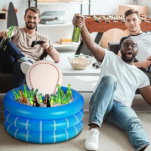 Miniatura 10 de Bencailor Enfriador inflable de fútbol para lanzar juguetes de decoración inflable de fútbol enfriador de bebidas de fútbol rugby enfriador de