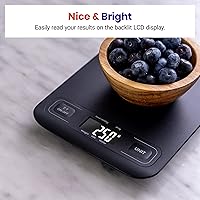 Vista 5 de Etekcity - Báscula de cocina para alimentos, báscula digital mecánica, gramos y onzas para pérdida de peso, hornear, cocinar, keto y preparación