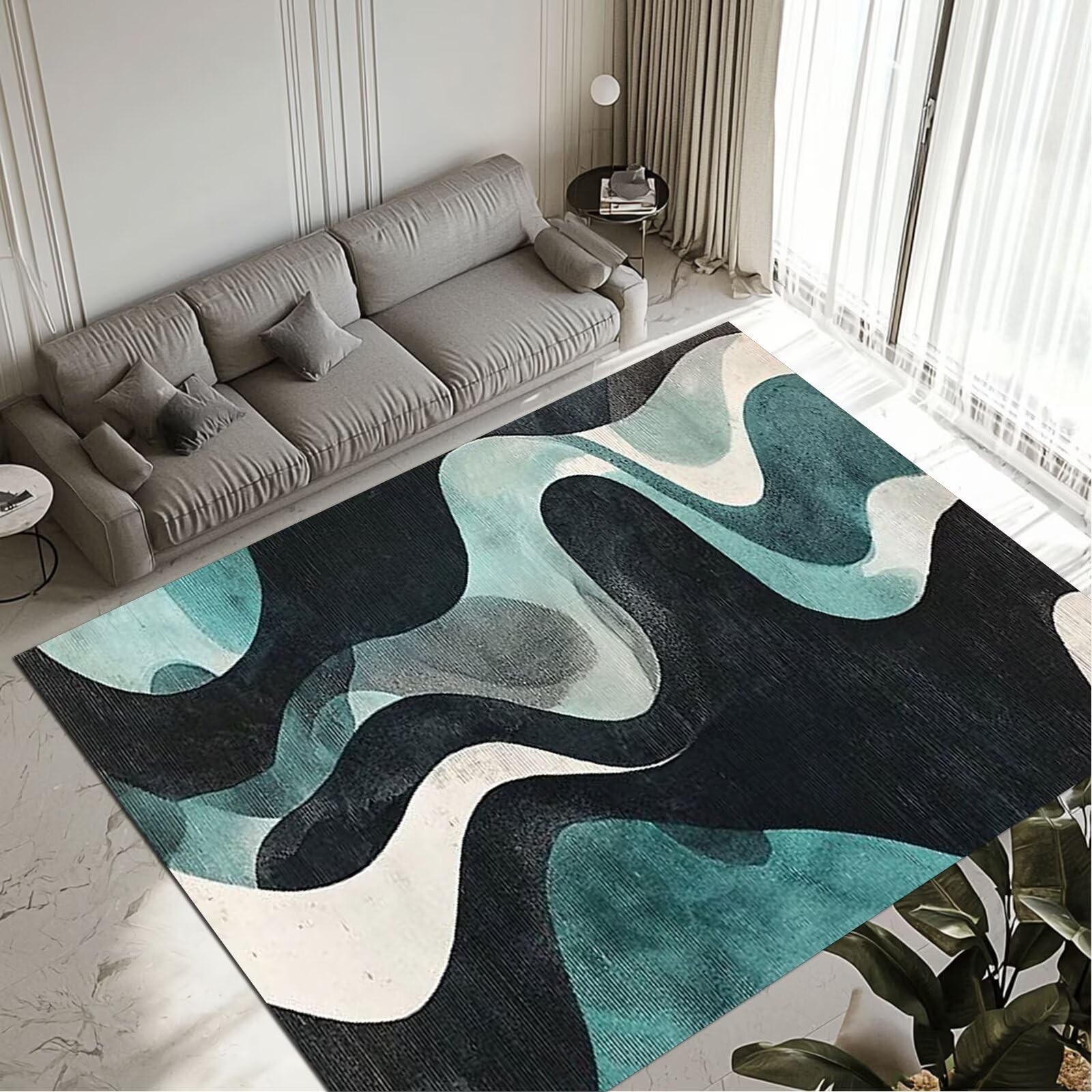 Tapis Stone de salon haut de gamme 100x200cm lavable et élégant