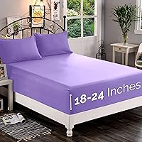 Vista 31 de Elegant Comfort - 1 sábana bajera de 1,500 hilos, microfibra suave, bolsillo profundo de hasta 16 pulgadas, resiste a las arrugas y a la Negro