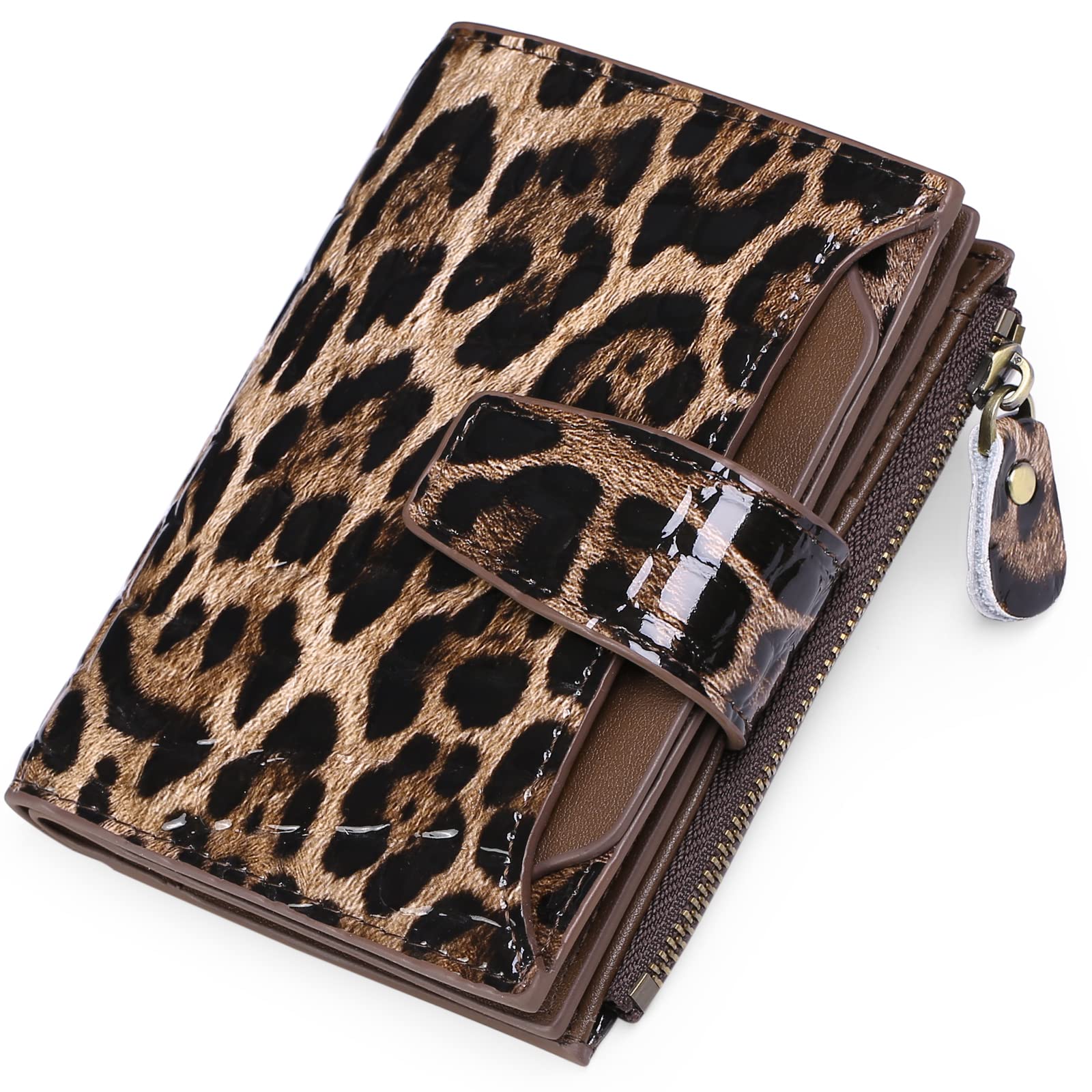 SENDEFN Portafoglio Donna in Pelle Vera Piccolo Portamonete Cute con Cerniera 14 Carte con Tanti Scomparti