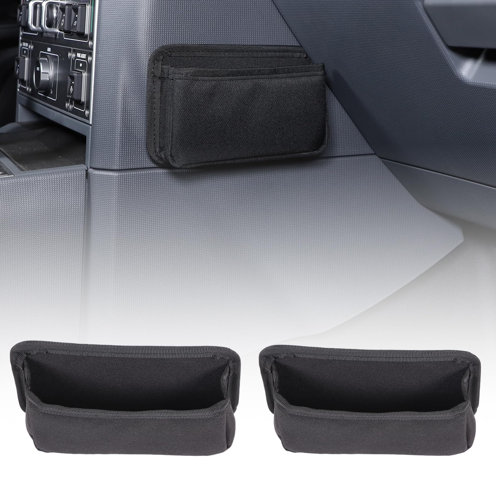 Tumukiw 2PCS Center Console Hanging Organizer Storage Bag Gear Shift Storage Bag Compatible with Ineos Grenadier 2020-2024 Car Side Pocket Organizer