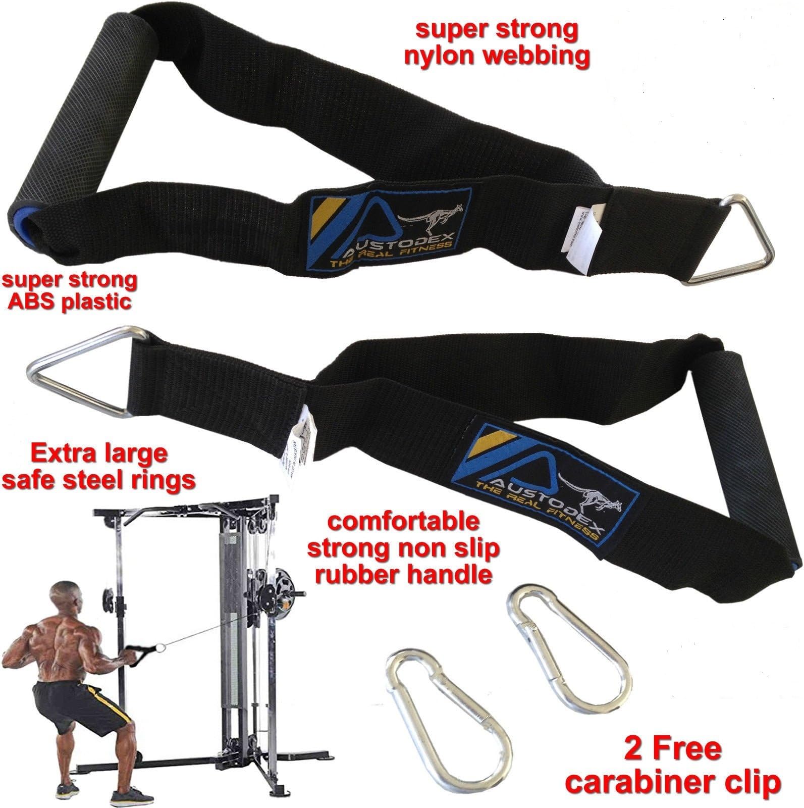 Austodex-Tricep-Bicep-Rope-Cable-Attachment-Bar-Dip- Resistance Band Exercise