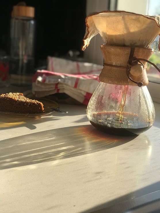 (2 pieces) Washable, Fabric Chemex Coffee Filter Unbleached 100% Raw Cotton, Organic, Ecological Filter Chemex (C.2)